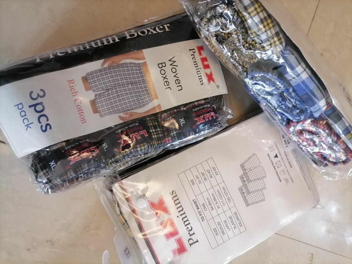 Lux Men woven boxers, rich cotton. 3 pieces per pack