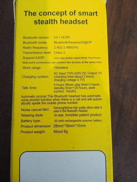 Mini Wireless Bluetooth Headset