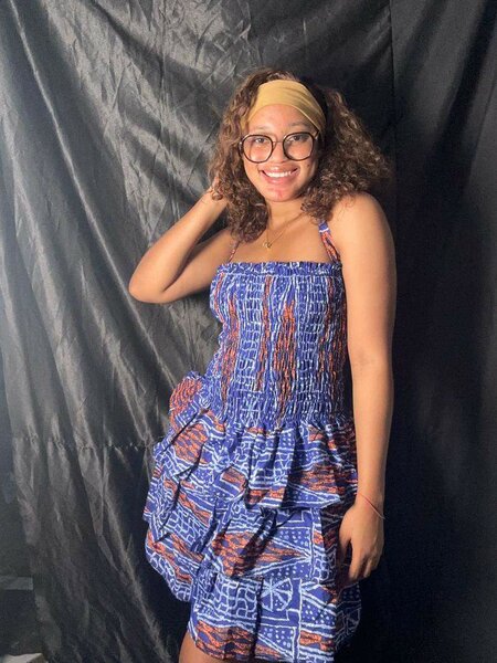 Robe dos-nu colorée femme