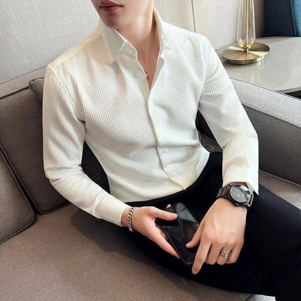 Exquisite Men Long Sleeves Shi