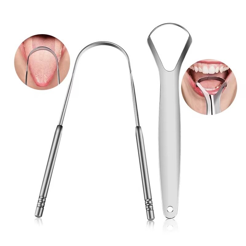 Gratte-langue en acier inoxydable