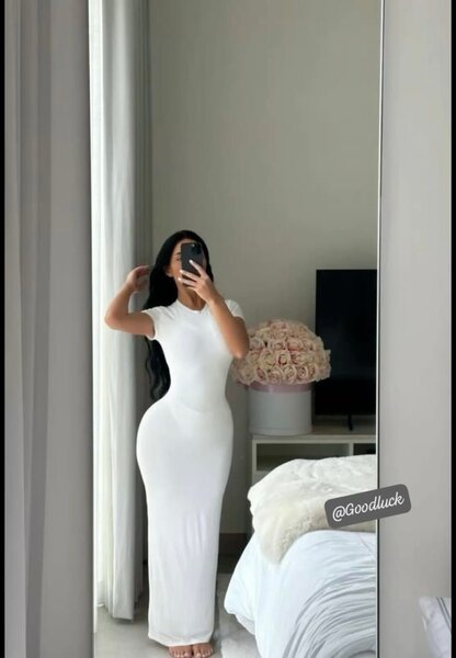 Robe Longue Épouse Blanc Élégant