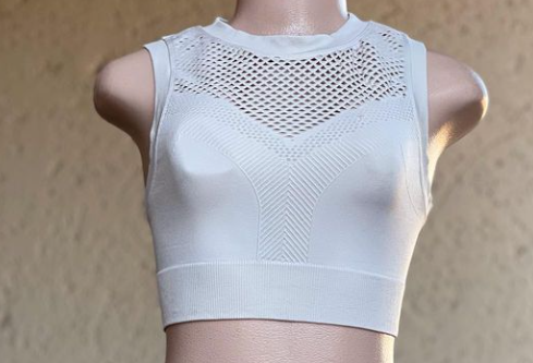 Crop bra white