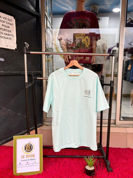 T-shirt unisexe bleu clair hiver