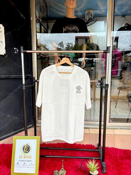 T-shirt Blanc Unisexe à Motif