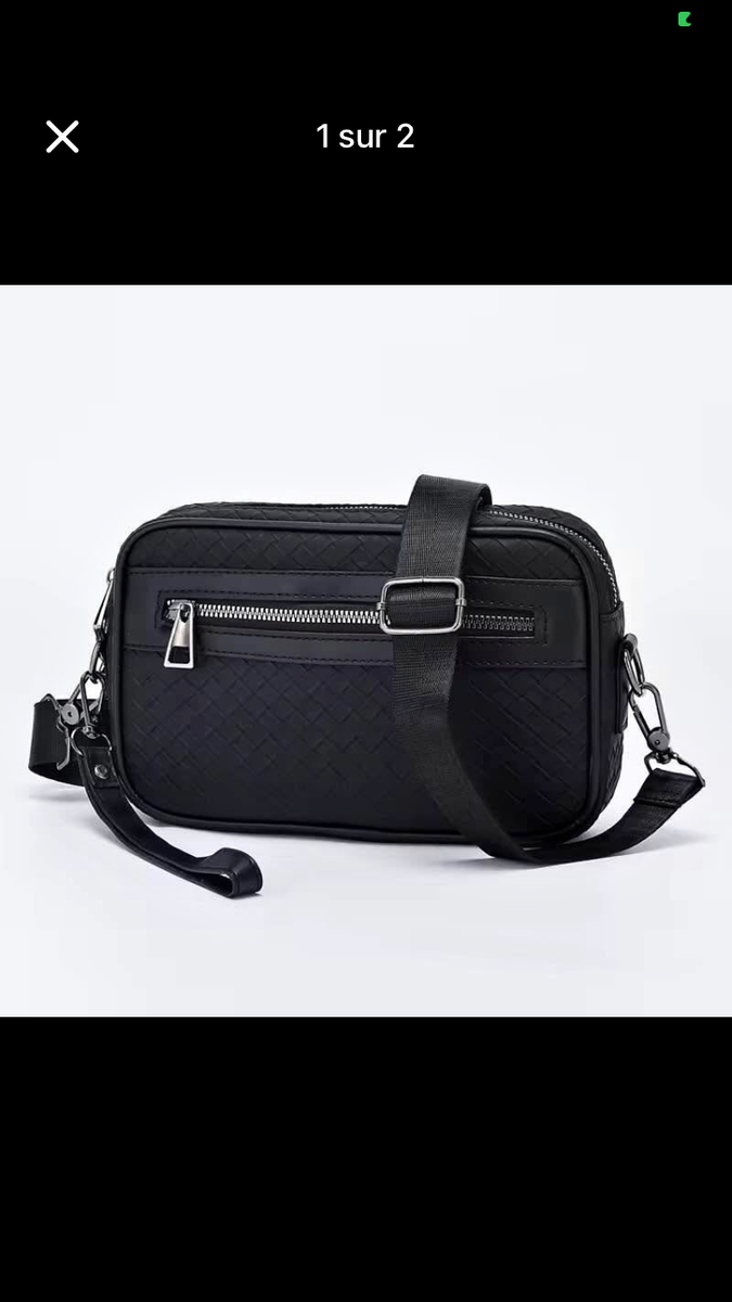 Sac bandoulière noir élégant