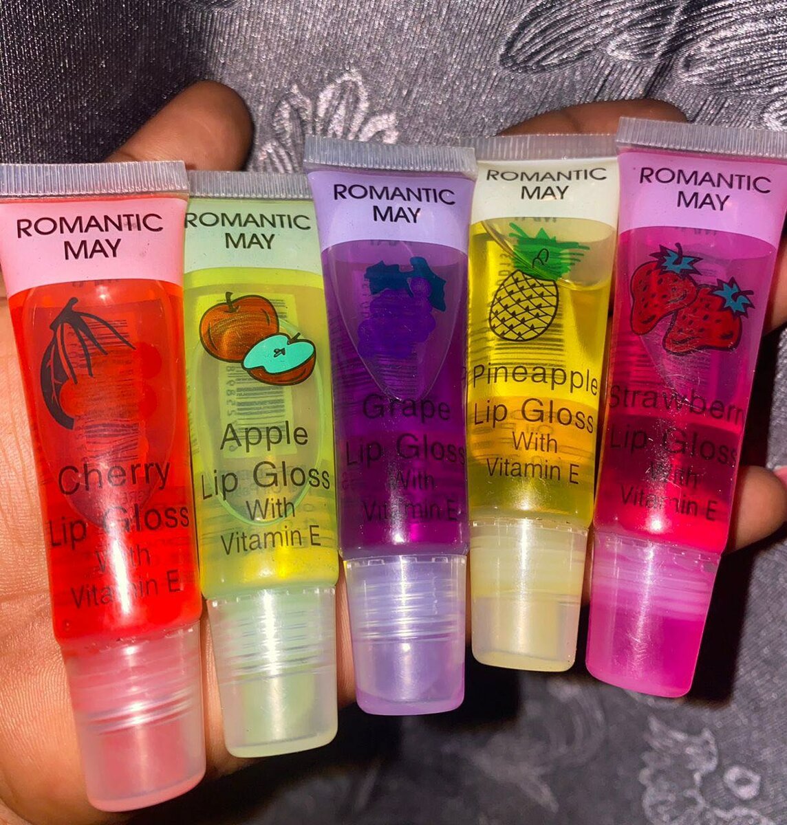 Lipgloss 15ghc for all.   Necklace 6ghc each