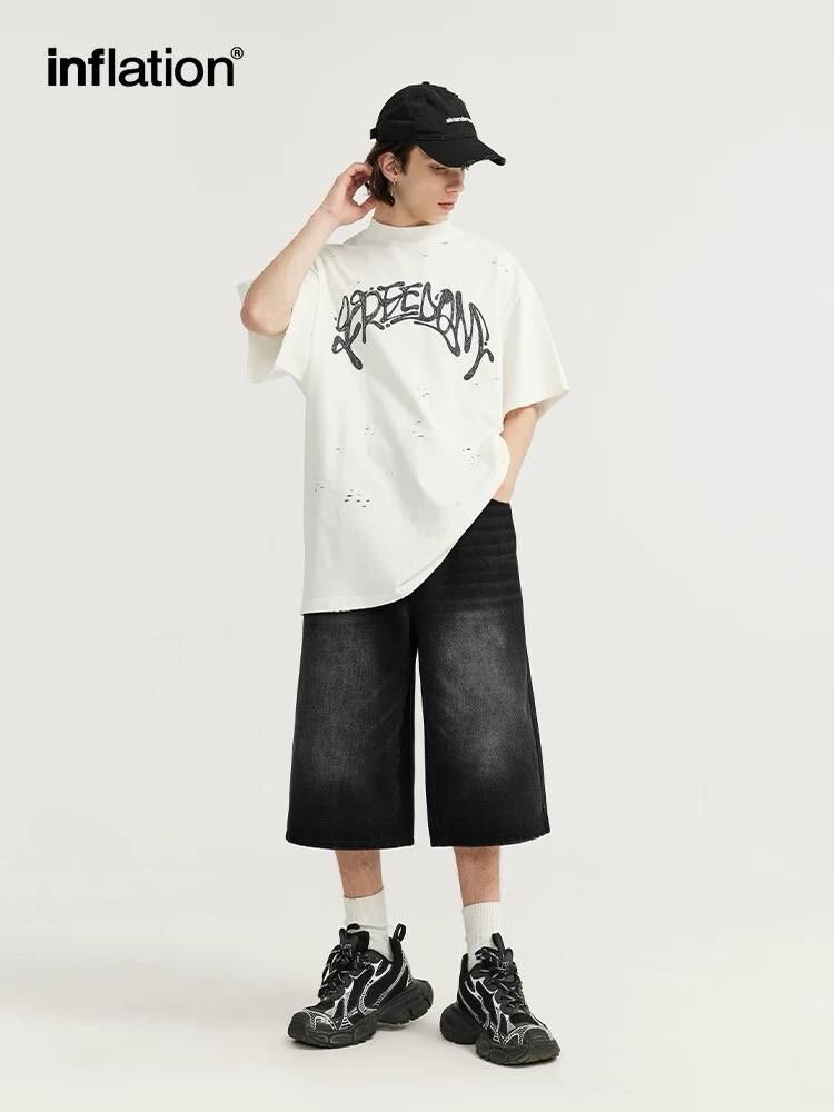 Shorts en jean larges homme