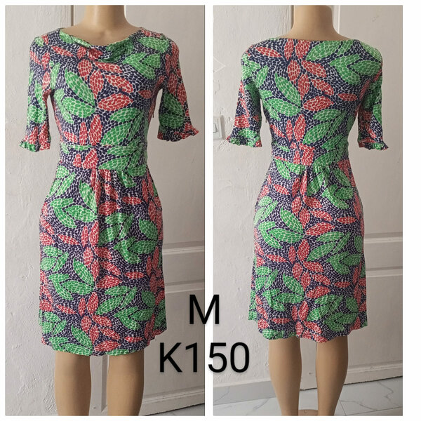 Women's Knee-length Dress, printed, size M
