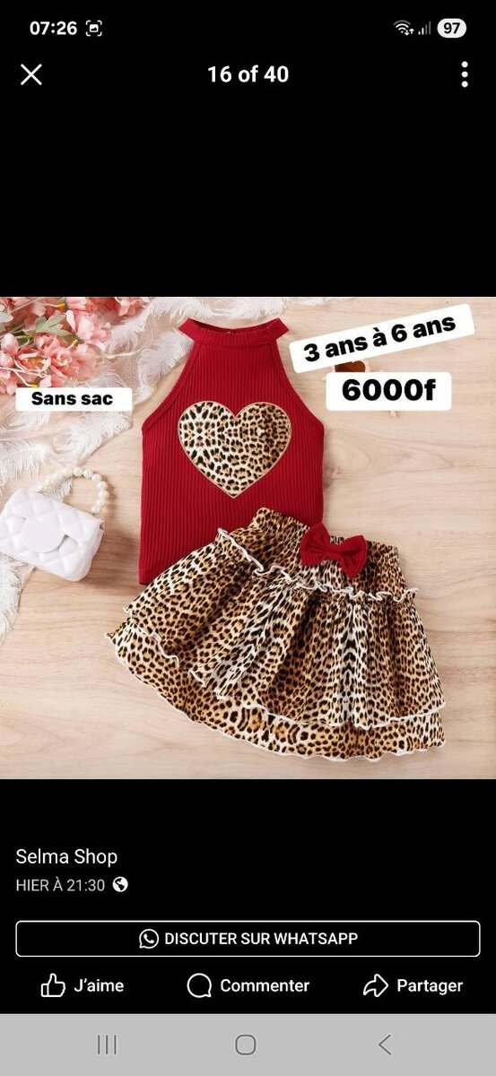 Robe Enfant Cœur Léopard