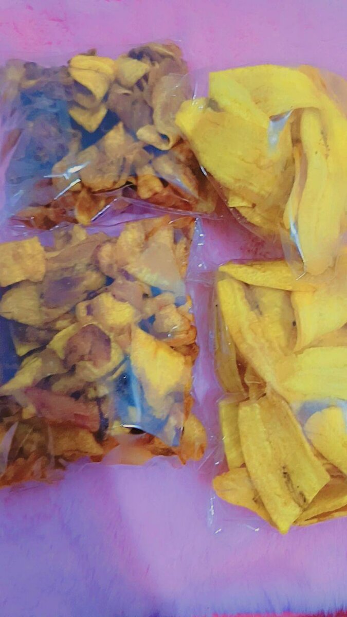 Chips de banane croquants