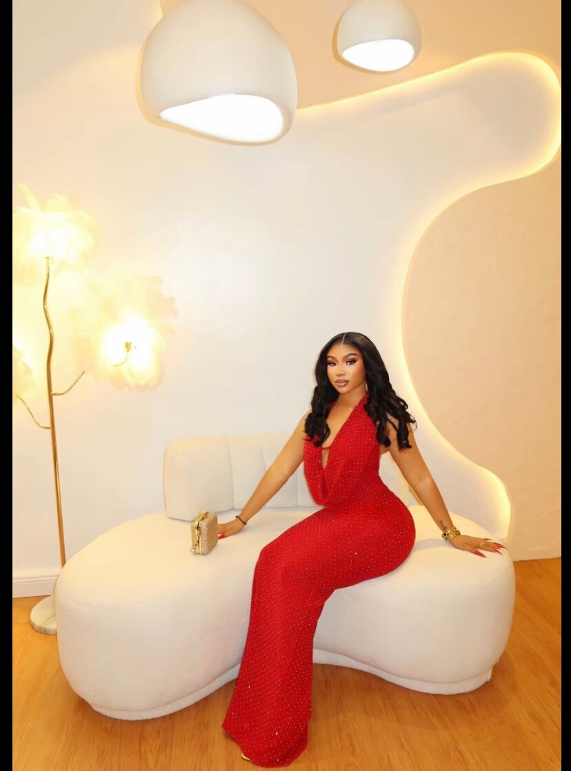 Robe rouge élégante soirée