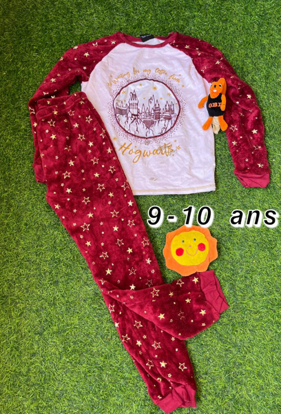 Pyjama chaud enfant "Harry Potter rouge" 9-10 ans