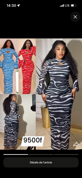 Robe longue à motifs