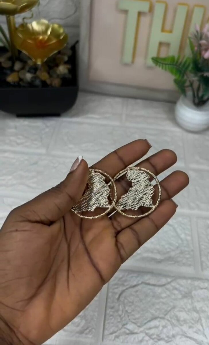 Boucles d'oreilles tendance dorées