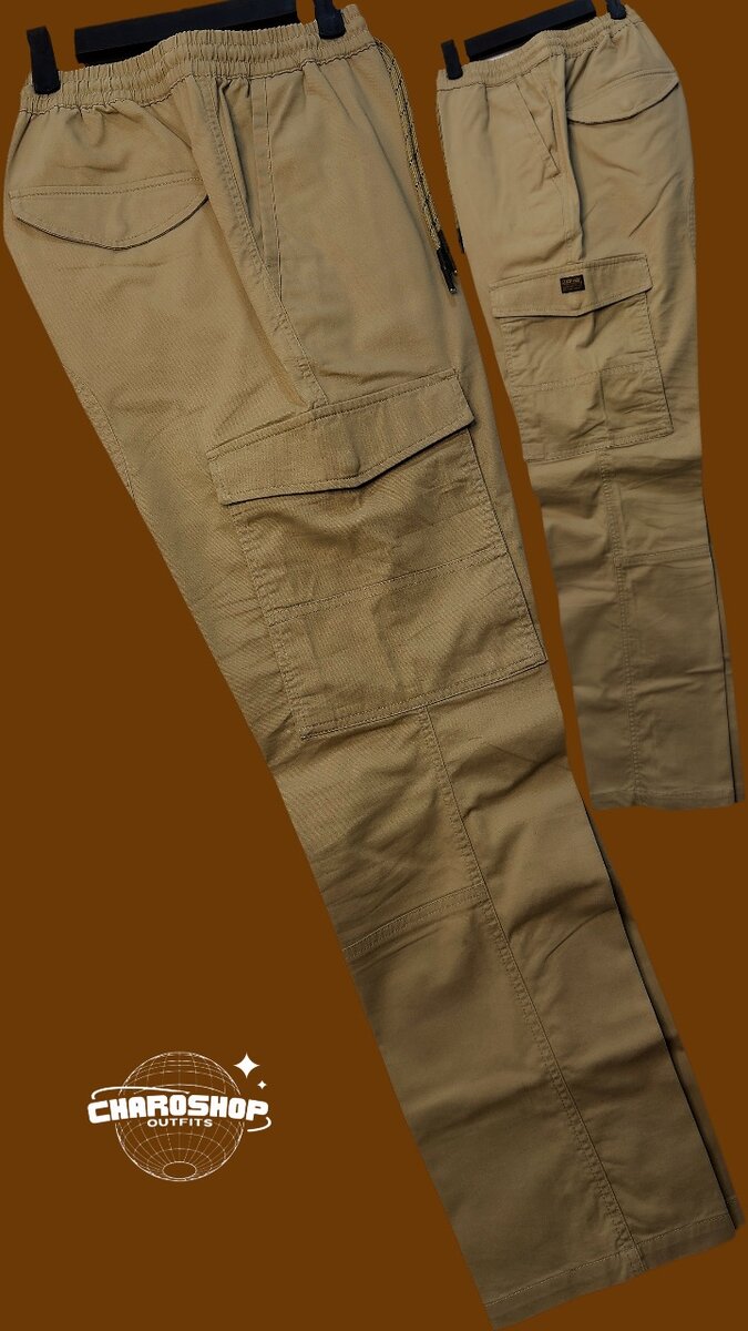 Pantalon cargo beige pour homme