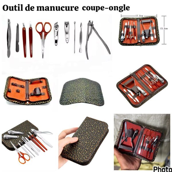 Kit Manucure Portable 12 Pièces