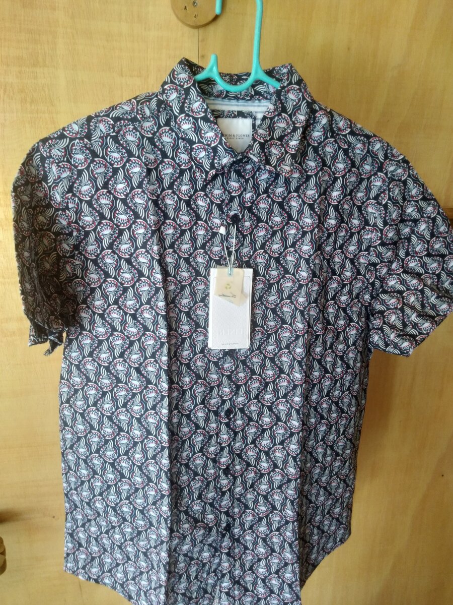 Denim & flower shirt