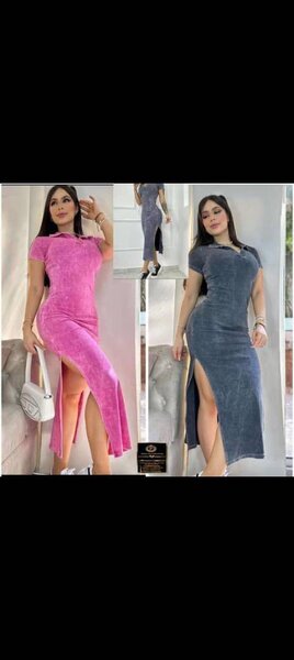 Robe élégante longue fendue