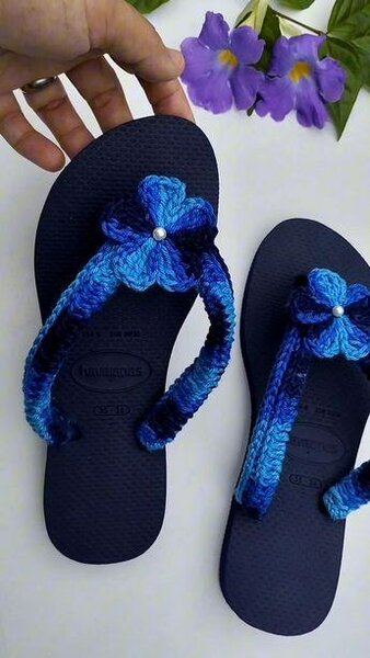 Sandales Flip-Flop Crochetées