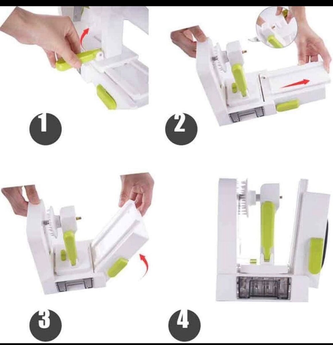 Trancheuse 5 Blade légumes Spiralizer pliant