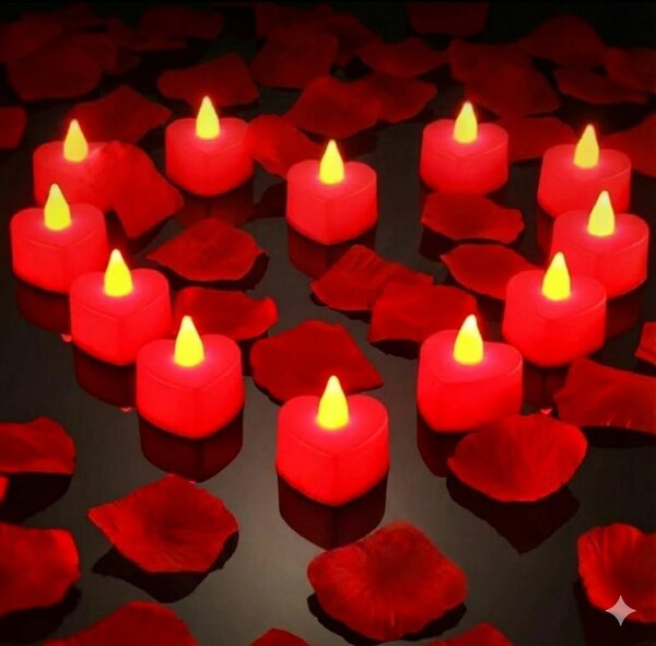 bougies chauffe-plat LED rouge