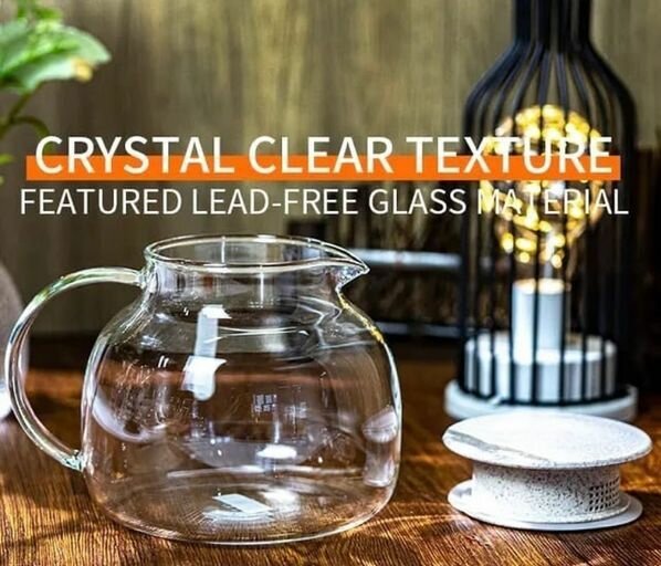 1180ml Borosilicate Glass Teapot