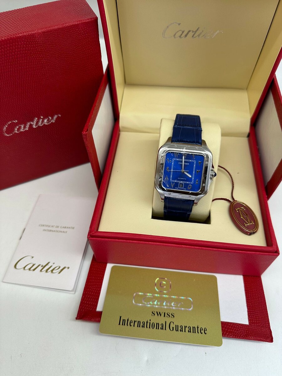 Top-Quality Cartier Santos Leather Watch For Men