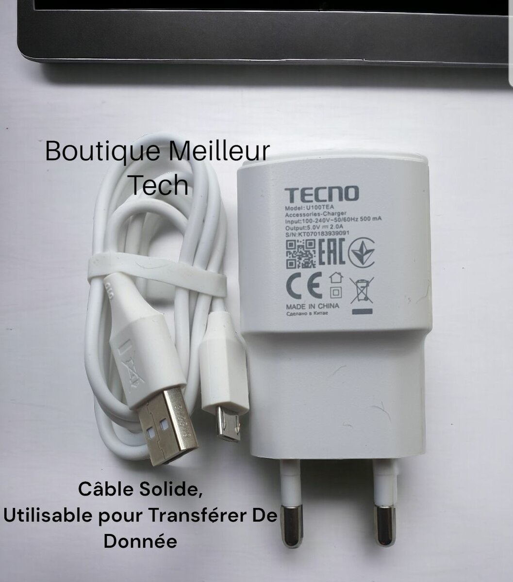 Chargeur Tecno D'origine Bout Android 10w (Micro USB)