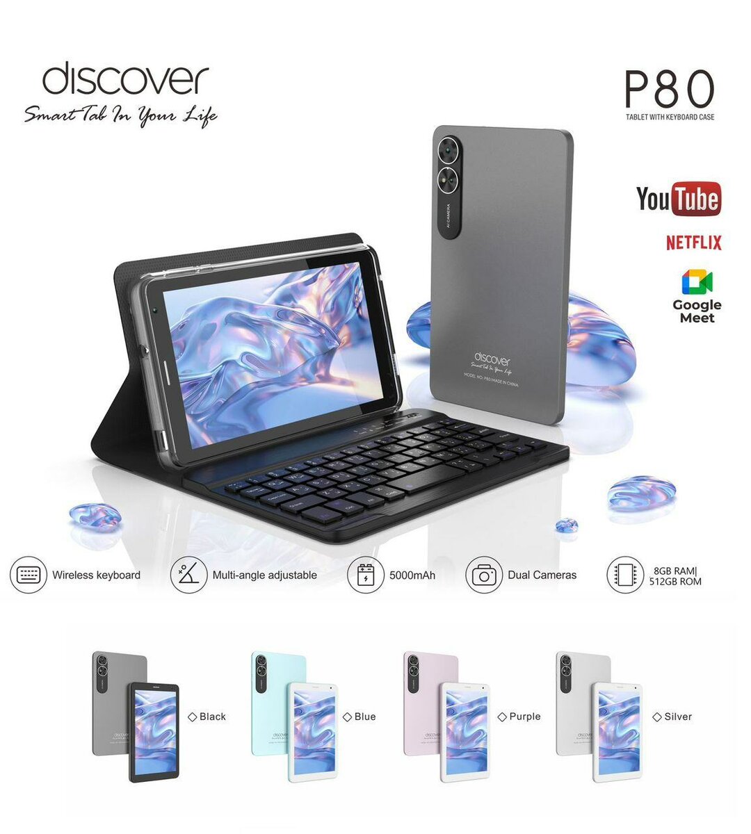 Tablette Discover P80 avec clavier