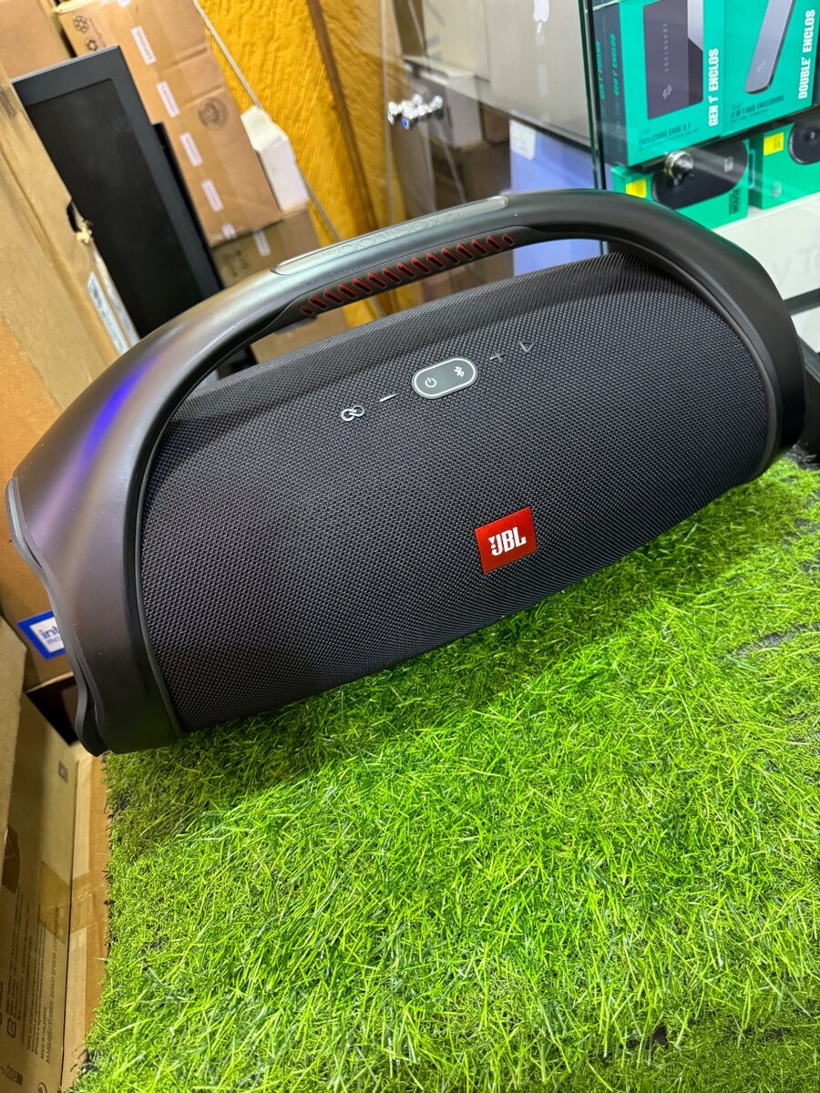 JBL Boombox 2 black portable bluetooth speaker with massive