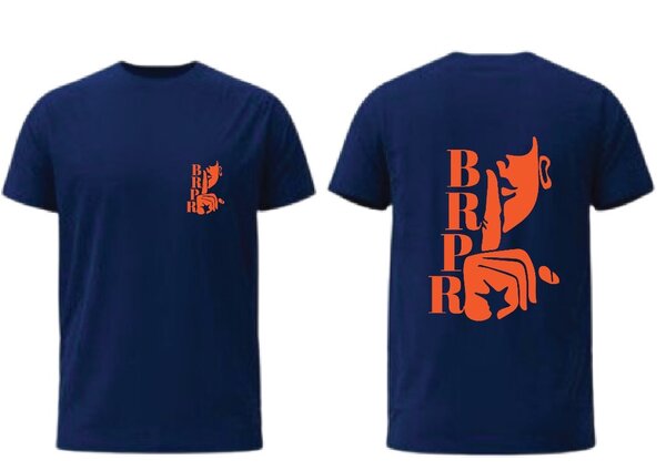 T-shirt bleu imprimé graphique