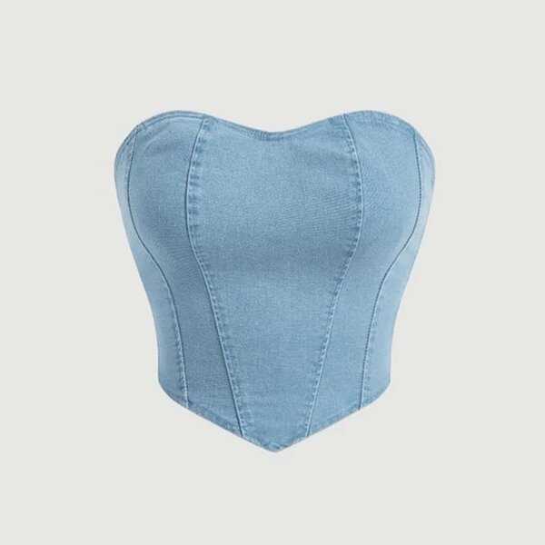 Bustier en jean élégant