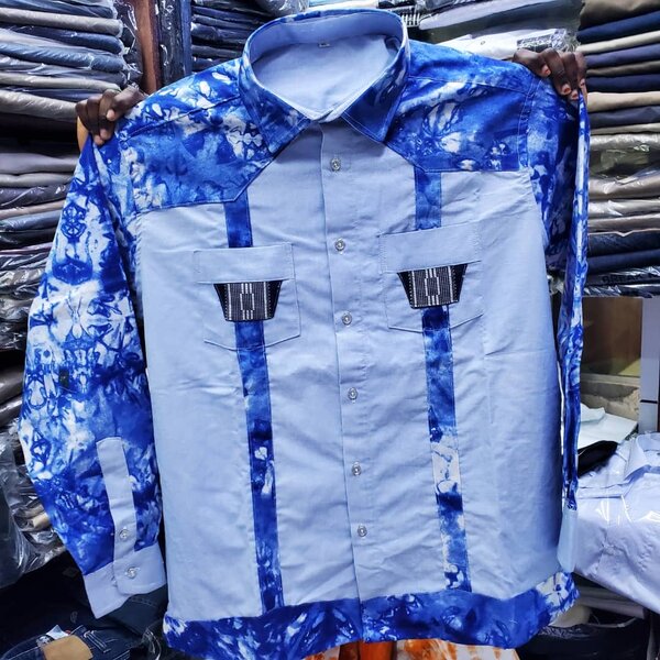 Chemise Homme Batik Bleue