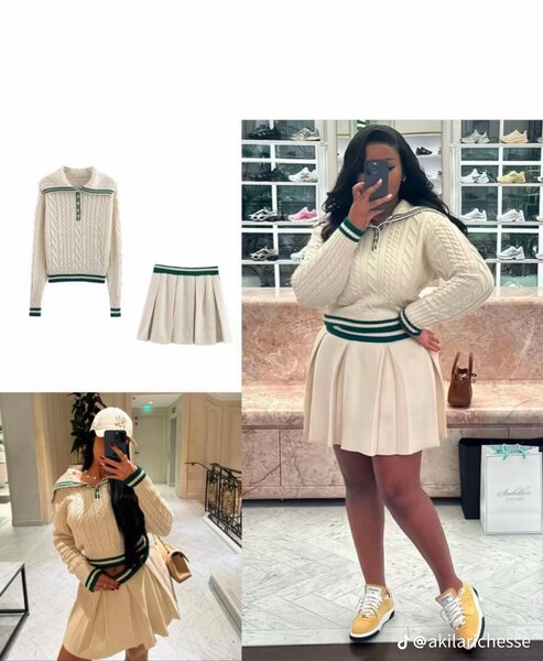 Ensemble Préppy Tricot Femme