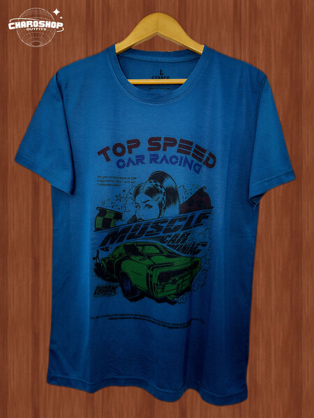 T-shirt Bleue Imprimée unisexe