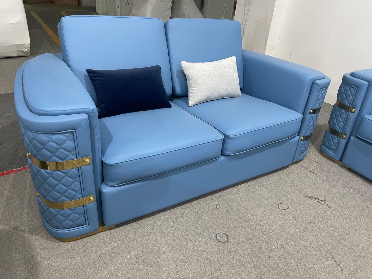 Fauteuil et Canapé Bleu