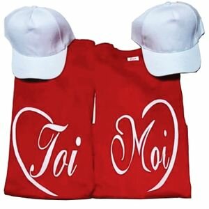 T-Shirt Coton Imprimé Amour Toi & Moi