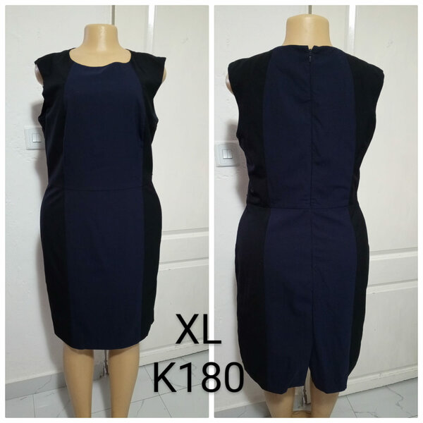 Women's dress in black and blue, size XL