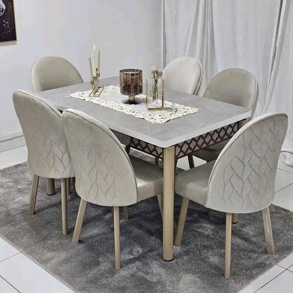 Table à manger moderne 6 places