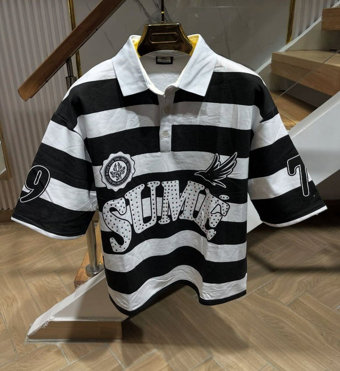 Striped Graphic Polo Shirts