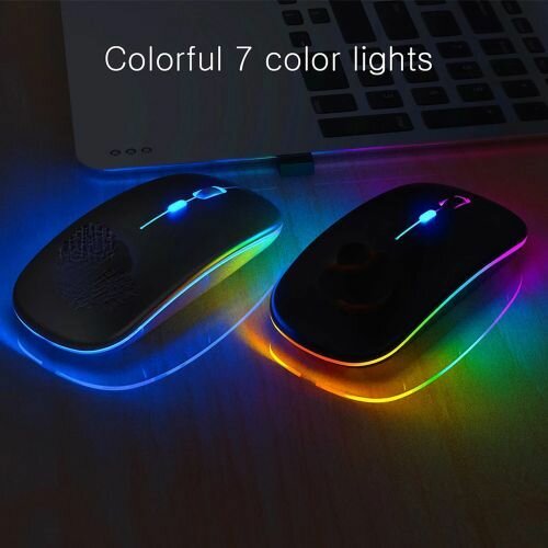 Souris LED Sans Fil 7 Couleurs