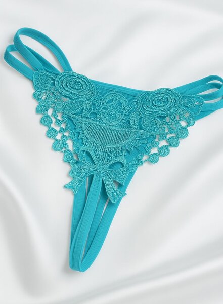 String en dentelle turquoise
