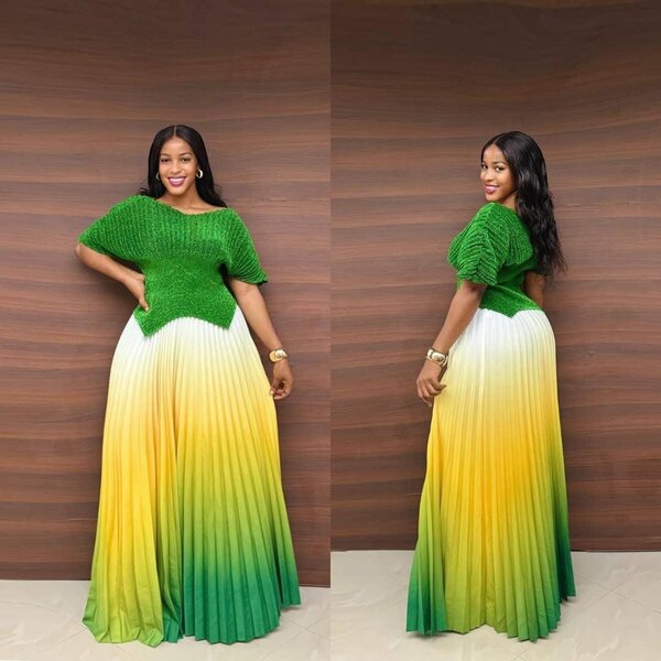 Robe longue dégradée élégante