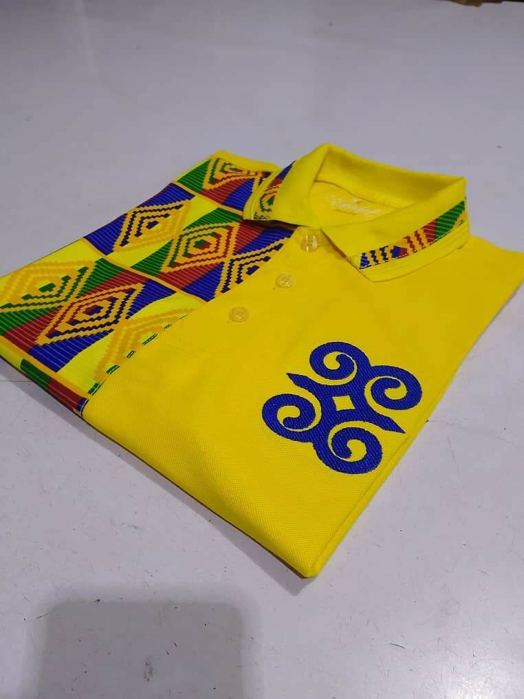African Print Unisex Lacoste with customize embroidery