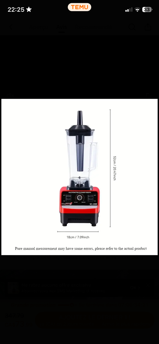 Blender Silver Crest 5500W