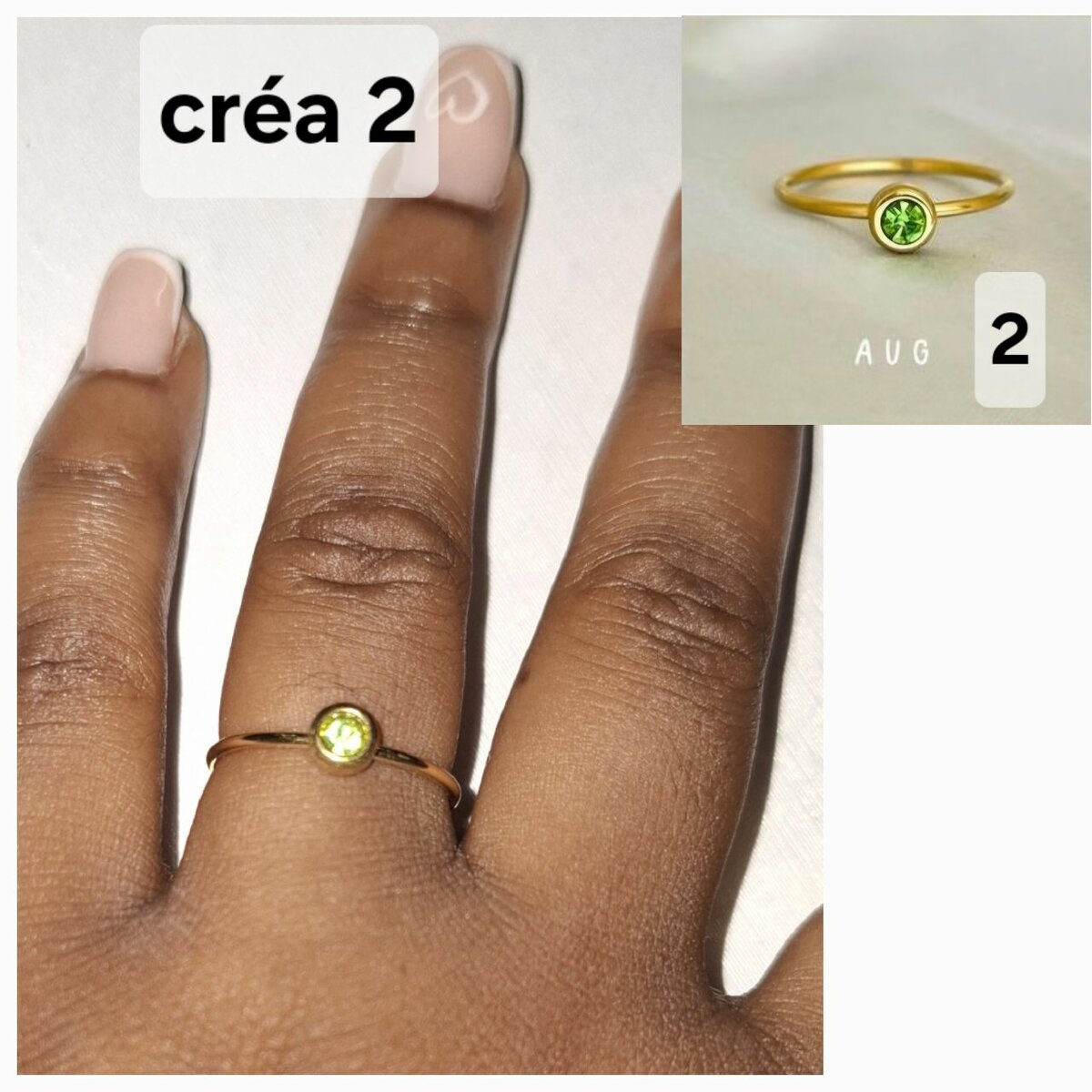 Bague avec cristal