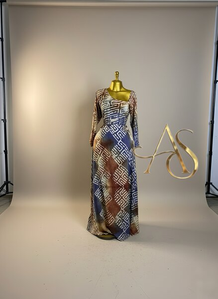 Robe longue imprimée élégante