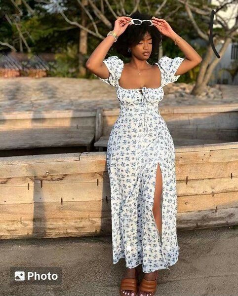 Robe longue florale élégante