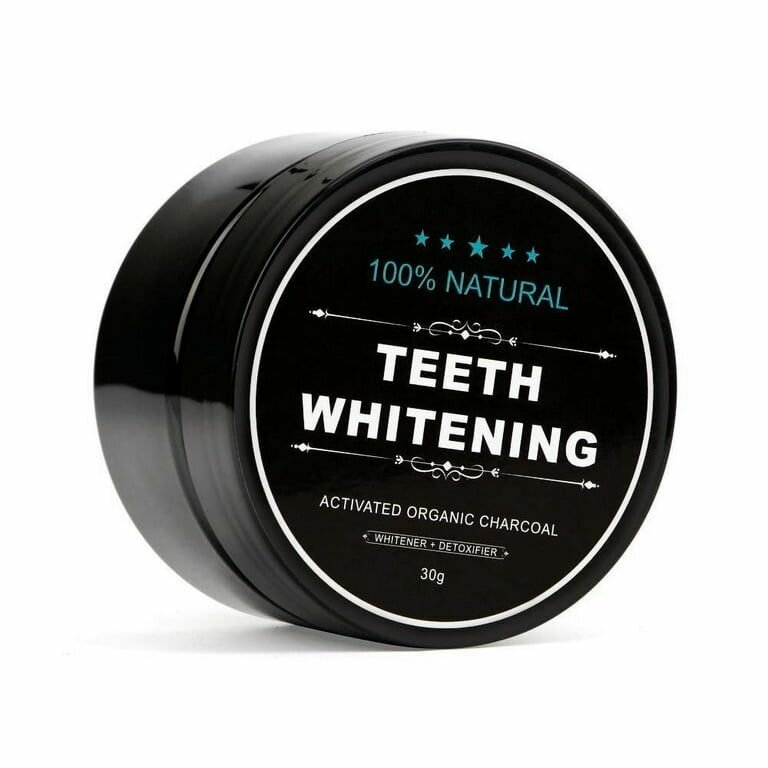 Activated charcoal teeth whitening